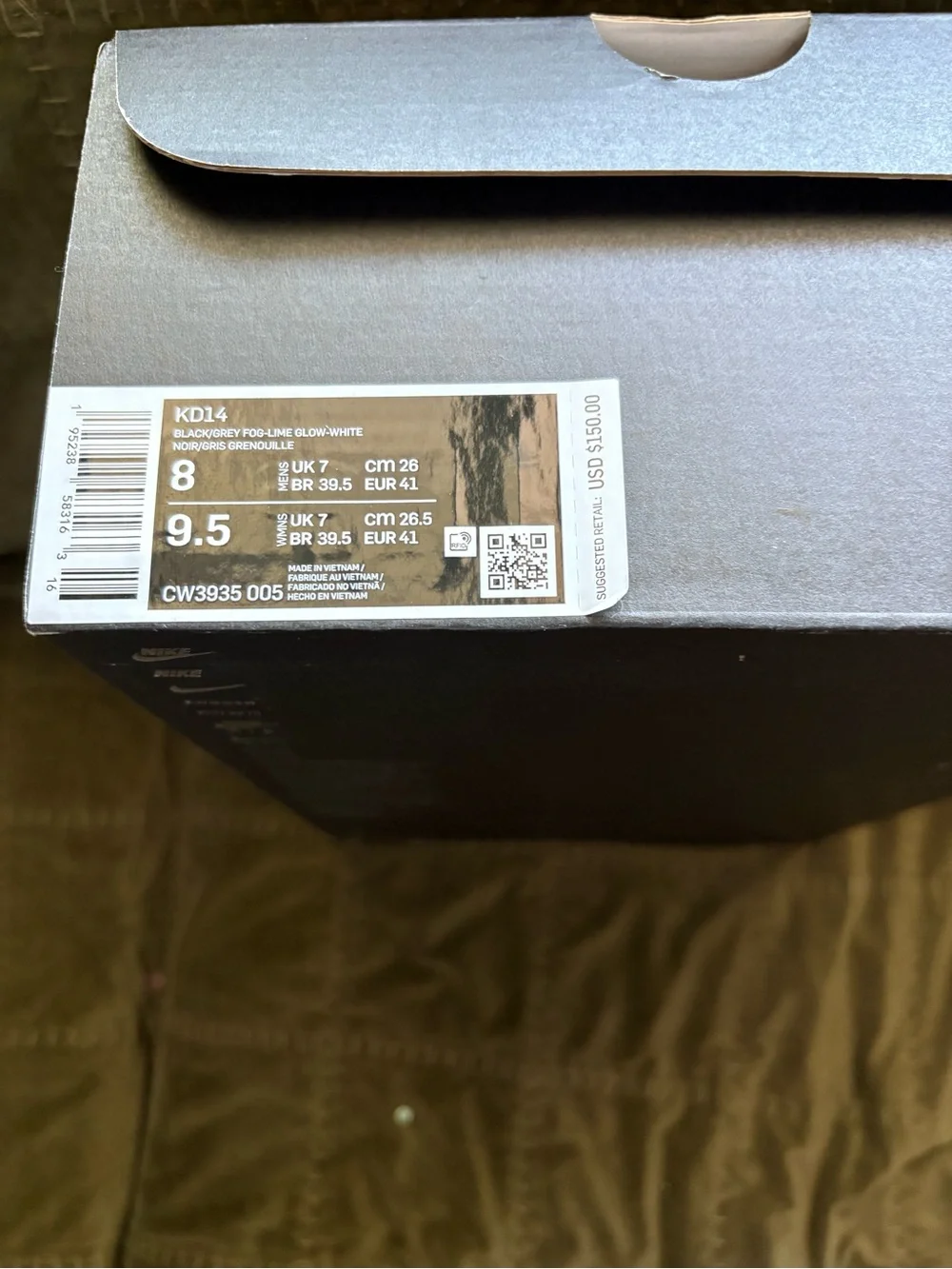 Kevin Durant XIV Nike KD 14 TB “Black/White/Volt” basketball shoes